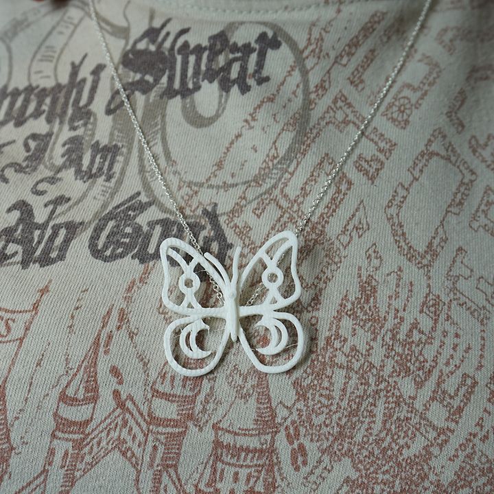 farfalla ciondolo gioielli 3D print model - Mito3D