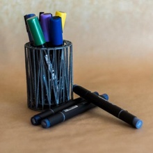 pencil cup & garden holder pen 3d print model - Mito3D