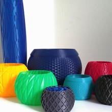 rayé vases collection jardin openscad vase génératif procédure 3d print model - Mito3D