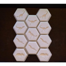 hive - dino theme board games dinosaur game boardgame hex dinosaurs twoplayer 3d print model - Mito3D