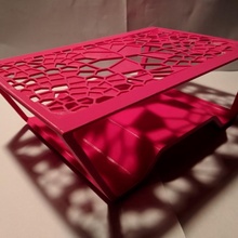 café table modèle jardin meubles paramétrique voronoi support basse 3d print model - Mito3D