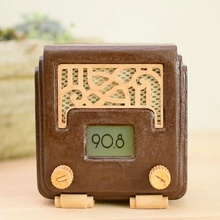 arte deco fm rádio arduino jardim retro vintage madeira 3d print model - Mito3D
