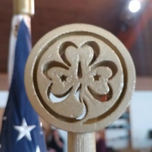 wagggs flag pole topper & garden girlscout 3d print model - Mito3D