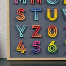alphabet 36 days type education art letters instagram font abecedario 3d print model - Mito3D
