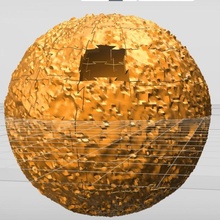 hueco Luna 3d rompecabezas esfera impresión3d 3d print model - Mito3D