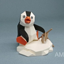penguin anchor toys & games floating ice 3d print model - Mito3D