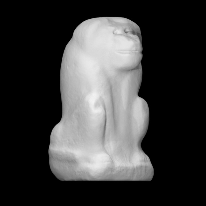 babun taramak Mısır maymun heykel kaymaktaşı 3D print model - Mito3D