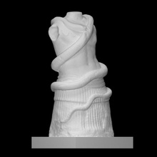 tomba monumento scansione scultura statua marmo torso serpente 3d print model - Mito3D