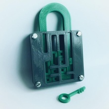 puzzle lock sliding toys & games 3d print model - Mito3D