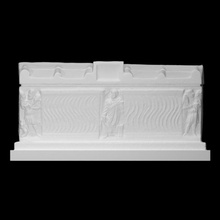 double-fore-edge sarcophagus scan 3d printable decorative lid italy funerary sicily 3d print model - Mito3D