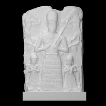 culto alivio escanear Dios diosa escultura agua cabra deidad yeso ashur 3d print model - Mito3D