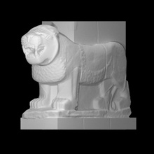 Lion sam'al analyse animal sculpture statue basalte samal 3d print model - Mito3D