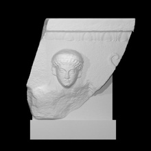 relief fragment coffered ceiling slab scan printable god sculpture marble apollo 3d print model - Mito3D