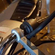 flexible motorcycle handlebar adapter 22mm 28mm spare parts bar bike filaflex flex handle motorbike tpu 3d print model - Mito3D
