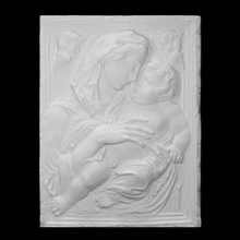 virgin child cherubs scan sculpture renaissance madonna relief cherub serena donatello pietra 3d print model - Mito3D