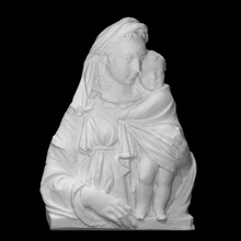 Virgen niño escanear busto escultura alivio terracota donatello 3d print model - Mito3D