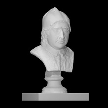 pope benedict xiv lambertini scan bust face head man portrait rome sculpture statue marble 3d print model - Mito3D