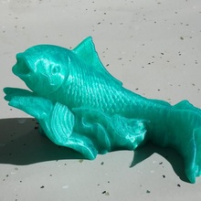 carp toys & games animal decoration fish ocean river sculpture sea water wave multicolor multimaterial multi color material lake 3d print model - Mito3D