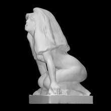 le suculho Varredura figura escultura mulher bronze Rodin 3d print model - Mito3D