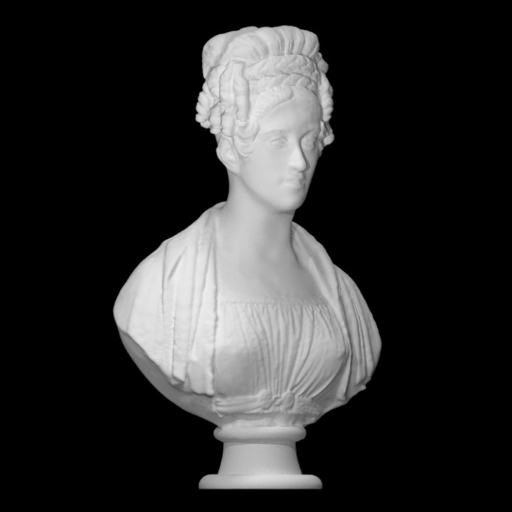 caroline scan bust face female head lady portrait woman museum thorvaldsen 3D print model - Mito3D