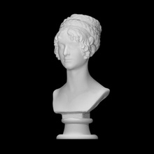 wilhelmine benigna biron scan bust face head lady portrait sculpture woman plaster thorvaldsen 3d print model - Mito3D