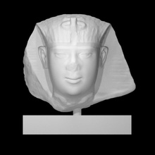 head statue king amasis scan egypt sculpture sandstone pharaoh 3d print model - Mito3D