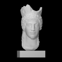 goddess mural crown scan face head portrait woman 3d print model - Mito3D