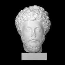 marcus aurelius scan face head man portrait roman sculpture beard emperor 3d print model - Mito3D