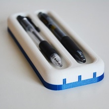 dual cor escrivaninha caneta suporte jardim funcional escritório organizador extrusão dupla desksetup organização 3d print model - Mito3D