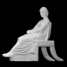 portrait statue seated roman woman scan chair figure clothes draping agrippina younger 3d print model - Mito3D