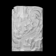 adoración reyes magos escanear escultura religioso María alivio alabastro Joseph 3d print model - Mito3D