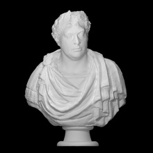 king george iii roman emperor scan bust face head man portrait sculpture marble 3d print model - Mito3D