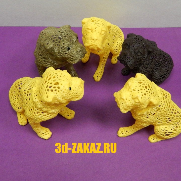 cão Projeto Voronoi brinquedos jogos 3D print model - Mito3D