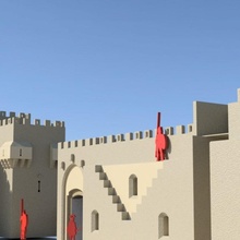 cidade Jerusalém 1 200 arquitetura forte Israel 3d print model - Mito3D