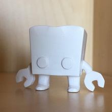 branco robô brinquedos jogos fofa 3d print model - Mito3D
