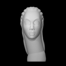 idealised head woman scan face portrait sculpture marble american smithsonian 3d print model - Mito3D