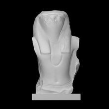 falcon-headed deity scan egyptian falcon god head sculpture statue greywacke 3d print model - Mito3D