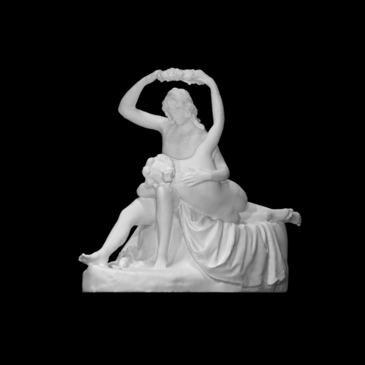 Adônis Garlanizado Vênus Varredura homem escultura mulher casal canova 3D print model - Mito3D