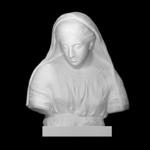 alçakgönüllülük taramak büst baş Vesika heykel Kadın alegori gesso 3d print model - Mito3D