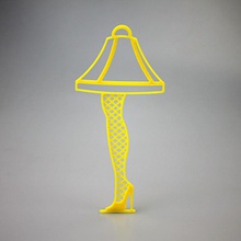 leg lamp ornament & garden christmas retro 3d print model - Mito3D
