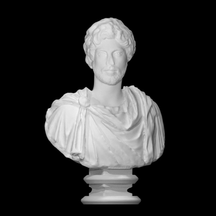 retrato fracasso homem Varredura cabeça romano escultura estátua mármore 3D print model - Mito3D