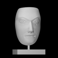 ceremonial portrait mask scan decoration face man sculpture wood 3d print model - Mito3D