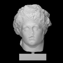 head herakles scan face hero man portrait rome marble hercules 3d print model - Mito3D