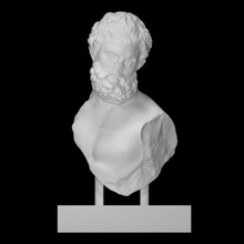 Herakles Varredura fracasso herói homem romano escultura estátua Forte mármore Hércules 3d print model - Mito3D