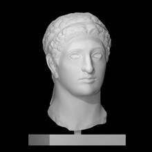 king ptolemy iii scan egyptian head portrait sculpture diorite 3d print model - Mito3D