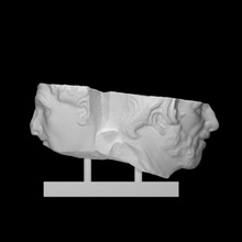 herm 'pseudo seneca' scansione viso uomo uomini ritratto romano marmo scultura 3d print model - Mito3D