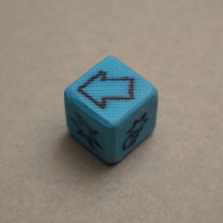 branco d6 dados tampo mesa morrer jogos lados 3D print model - Mito3D