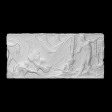 fragmento sarcófago Varredura antigo romano escultura alívio Orestes 3d print model - Mito3D