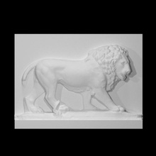 lion scan animal sculpture marble relief 3d print model - Mito3D