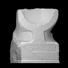 sundial scan sculpture sandstone fragment 3d print model - Mito3D